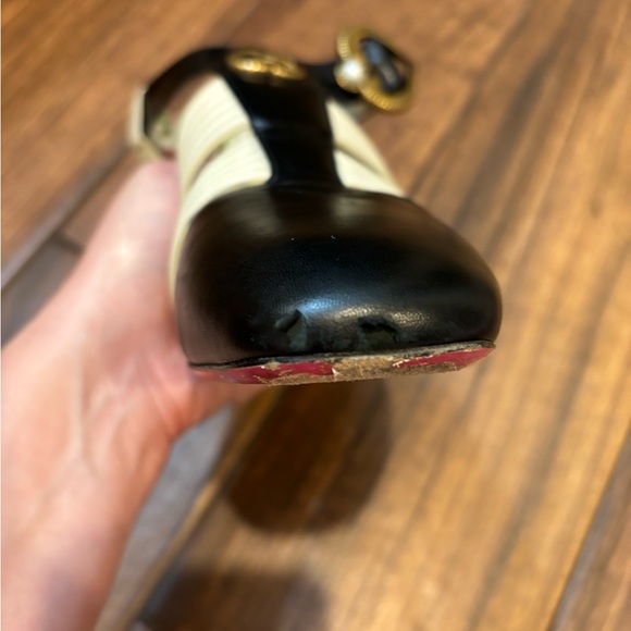 Authentic Gucci GG rare sling back black floral heel size 39 - Picture 6 of 16